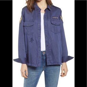 Military shirt jacket by Rails. EUC